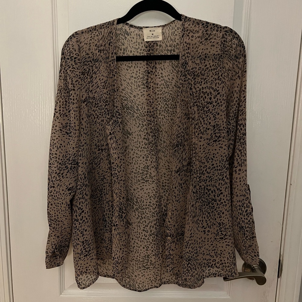 Cheetah Print Overshirt